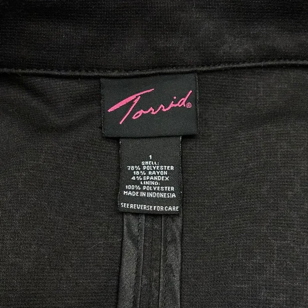 Torrid Black Leopard Jacquard  Blazer Size 1 (14-16) - Picture 7 of 10